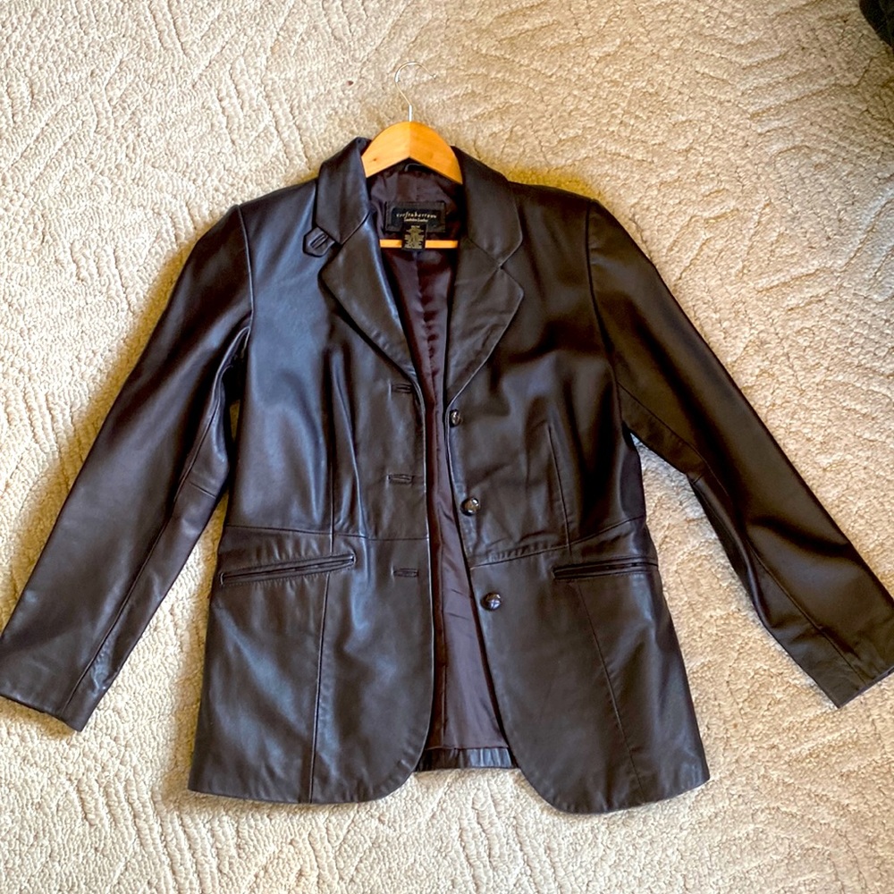 Lam skin Leather Craft & Barrow Jacket SZ medium